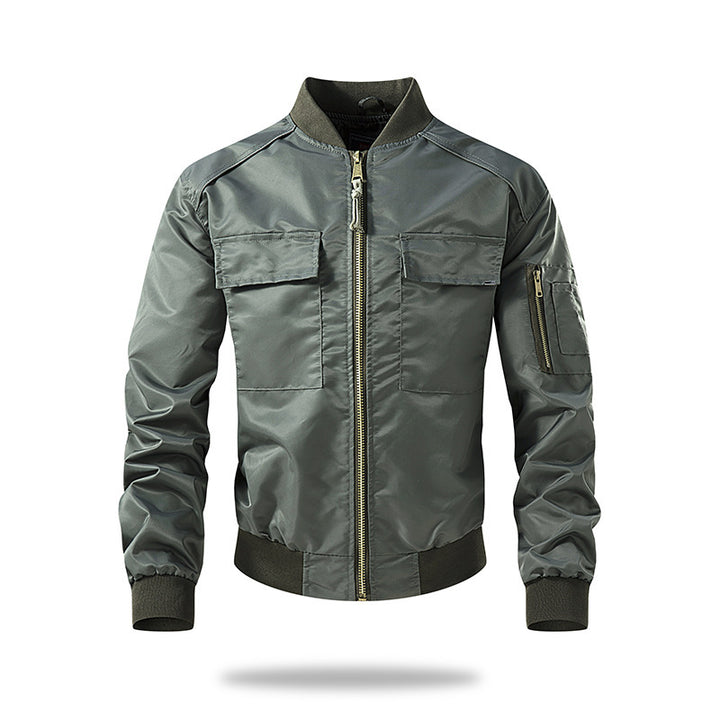 Herren leichte Militärjacke mit praktischen Reißverschlusstaschen Echoarchiv