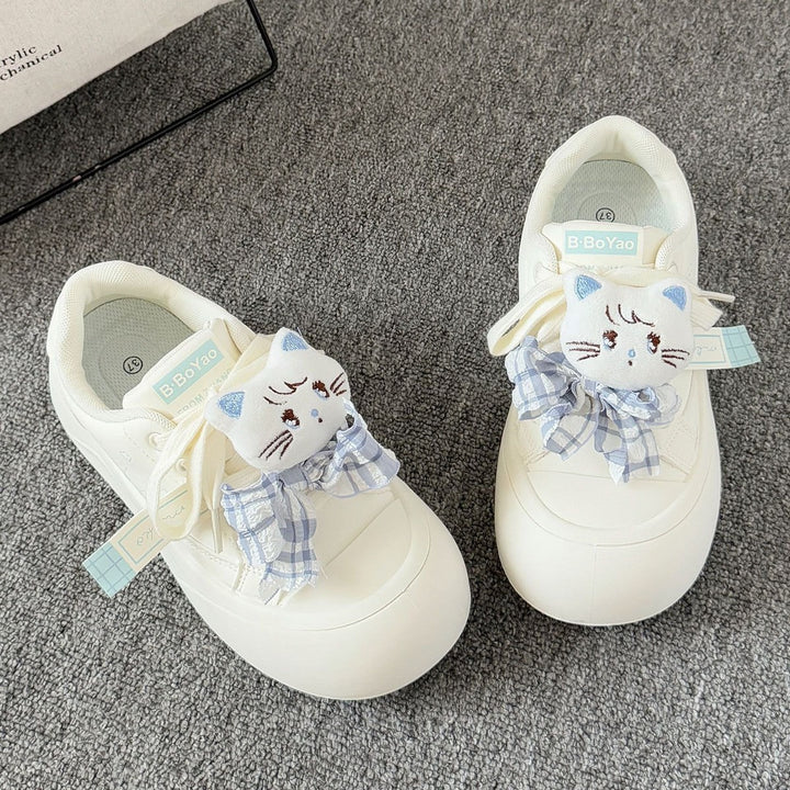 Damen Sportliche Sneaker mit verspieltem Katzenmotiv und weich gepolsterter Sohle Echo Archiv