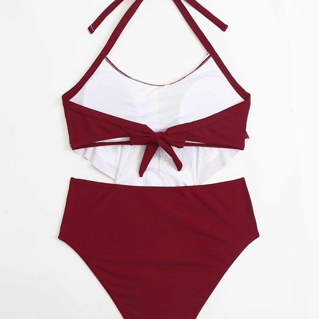 Damen Hochgeschnittener Badeanzug mit künstlerischem Print – Maréssa