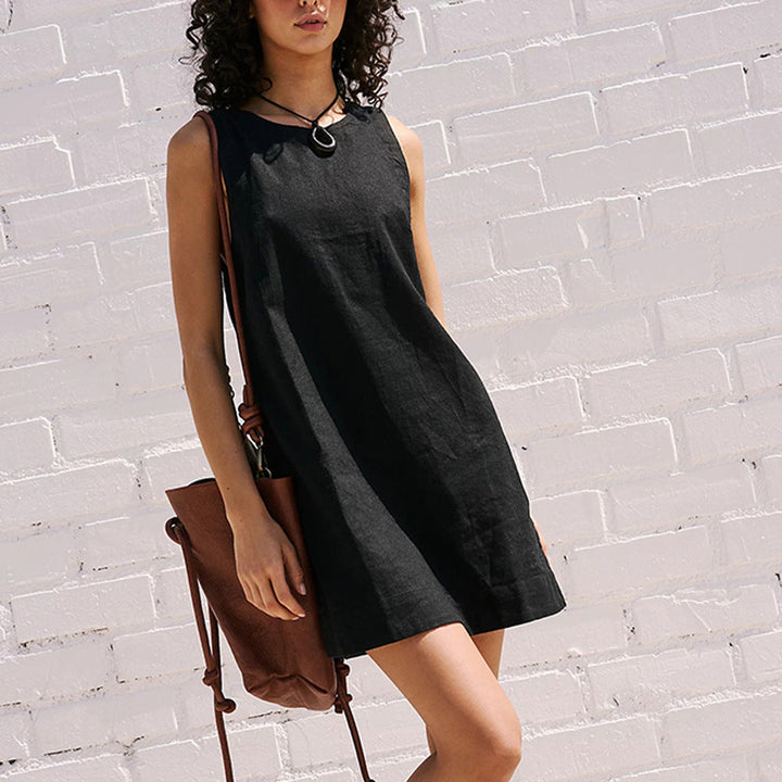 Damen Leichtes Leinensommerkleid Echoarchiv