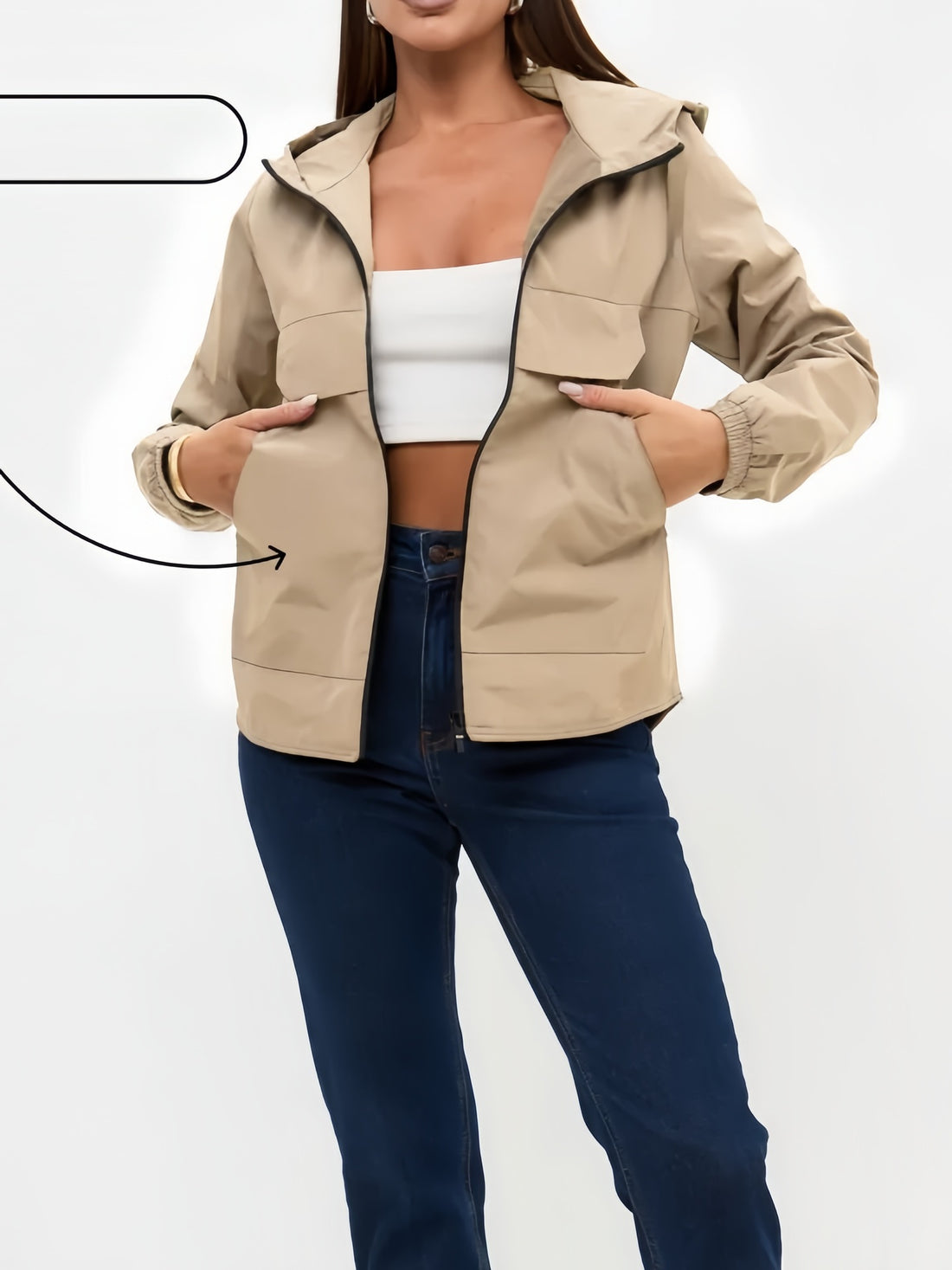 Damen Leichte und Atmungsaktive Übergangsjacke – Célinea