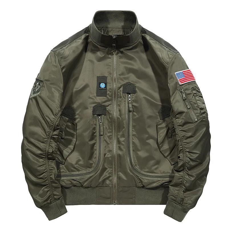 Herren nan klassische Bomberjacke im Fliegerstil mit Thermofutter Utility-Taschen und Rippbündchen Echo Archiv