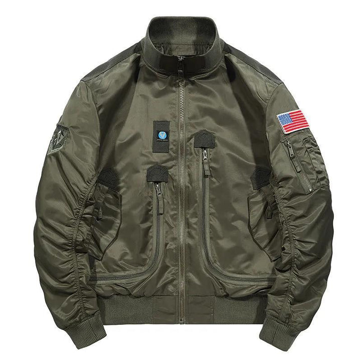 Herren nan klassische Bomberjacke im Fliegerstil mit Thermofutter Utility-Taschen und Rippbündchen Echo Archiv