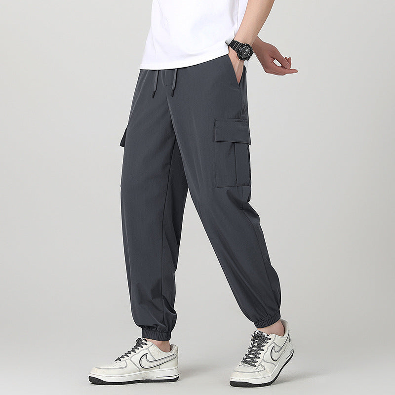 Herren Modische Cargo-Hose mit elastischem Bund und seitlichen Taschen Echo Archiv