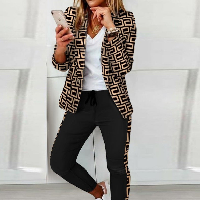 Damen Karierte Slim-Fit Jogginghose mit Tunnelzug und Knöchellangem Schnitt – Avélisse