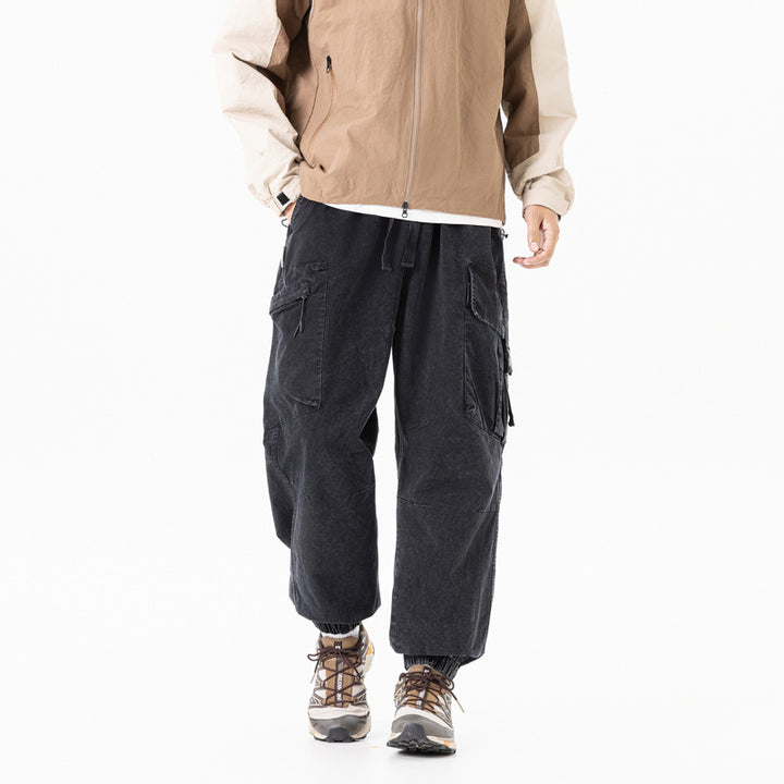Herren Utility-Cargo-Jogger mit Gummibund, Mehrfachtaschen und Kordelzug Echo Archiv
