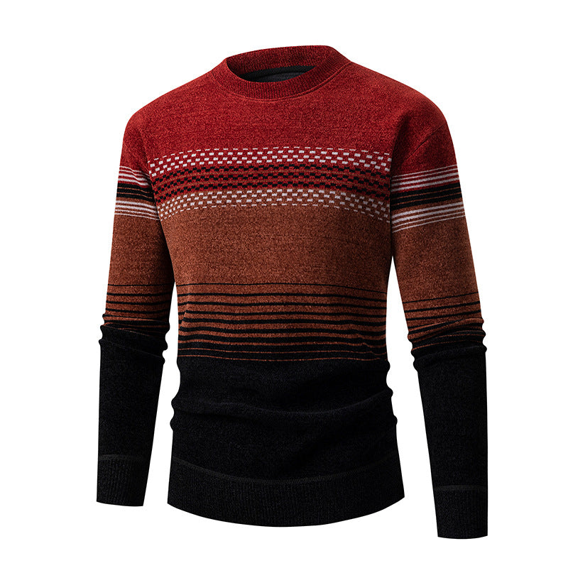 Herren modischer Pullover mit einzigartigem Strukturdesign und mehrfarbigem Muster Echoarchiv