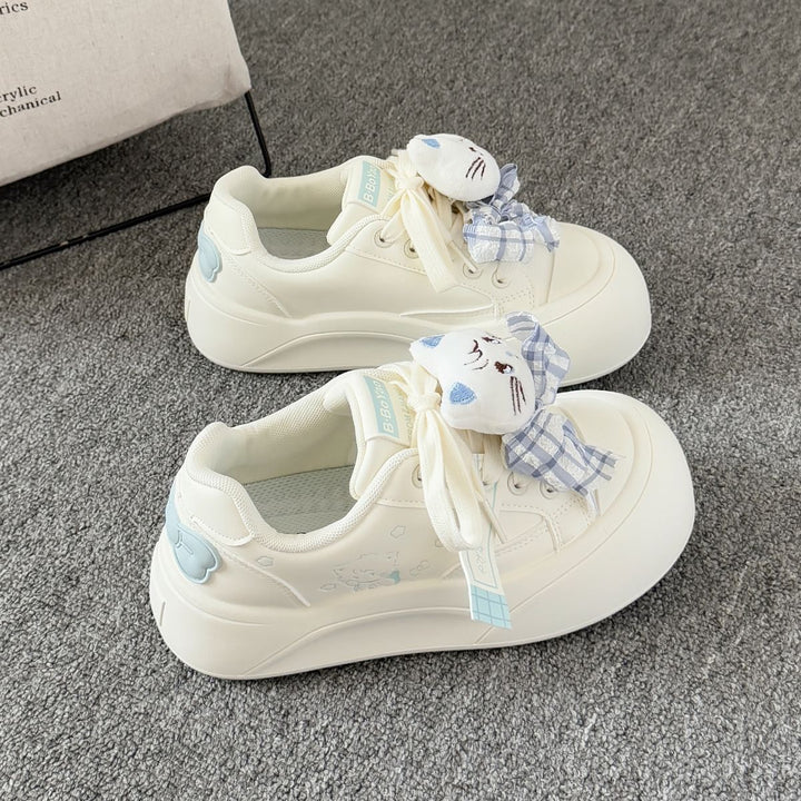 Damen Sportliche Sneaker mit verspieltem Katzenmotiv und weich gepolsterter Sohle Echo Archiv