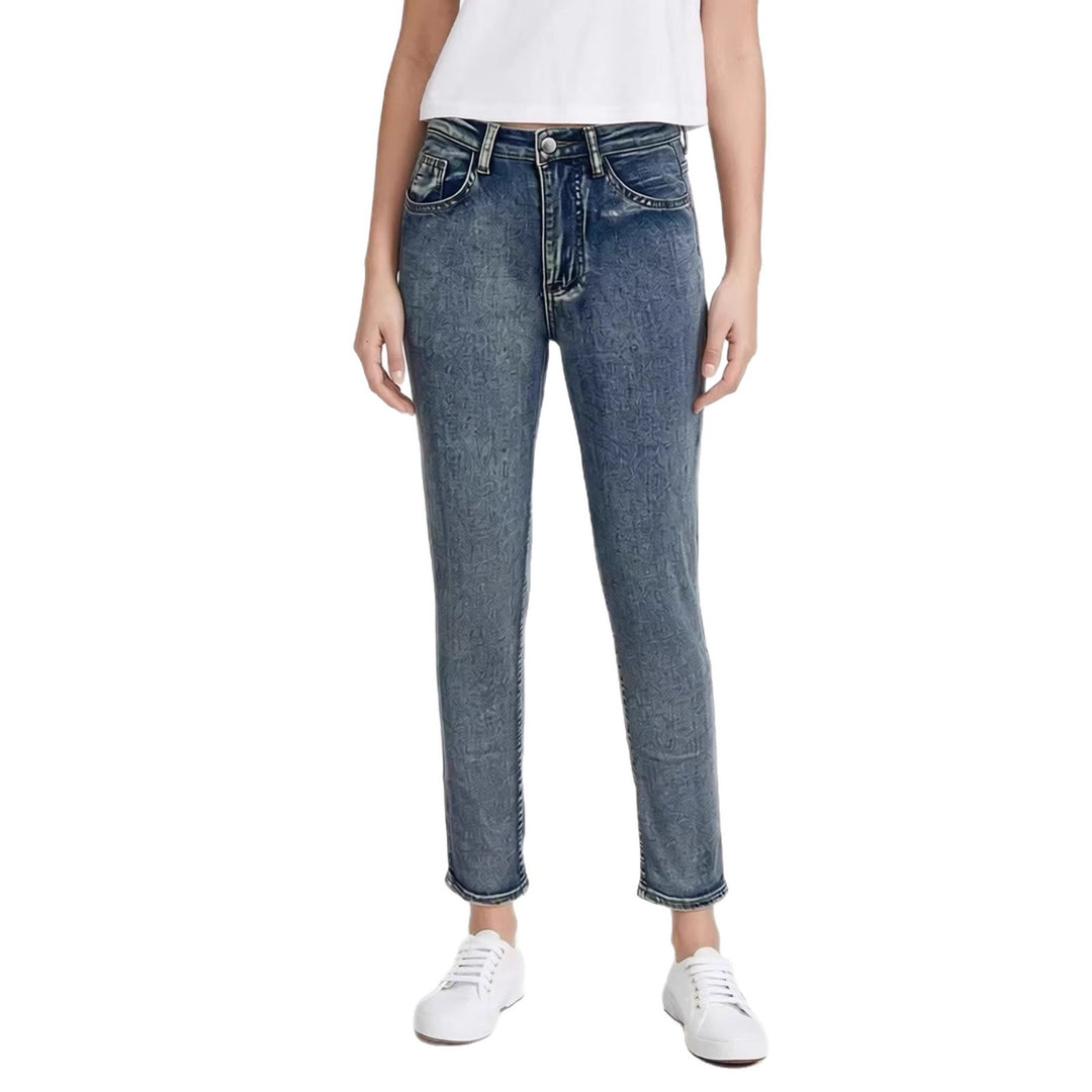 Damen Slim-Fit Jeans mit modernem Used-Effekt und hoher Taille Echo Archiv