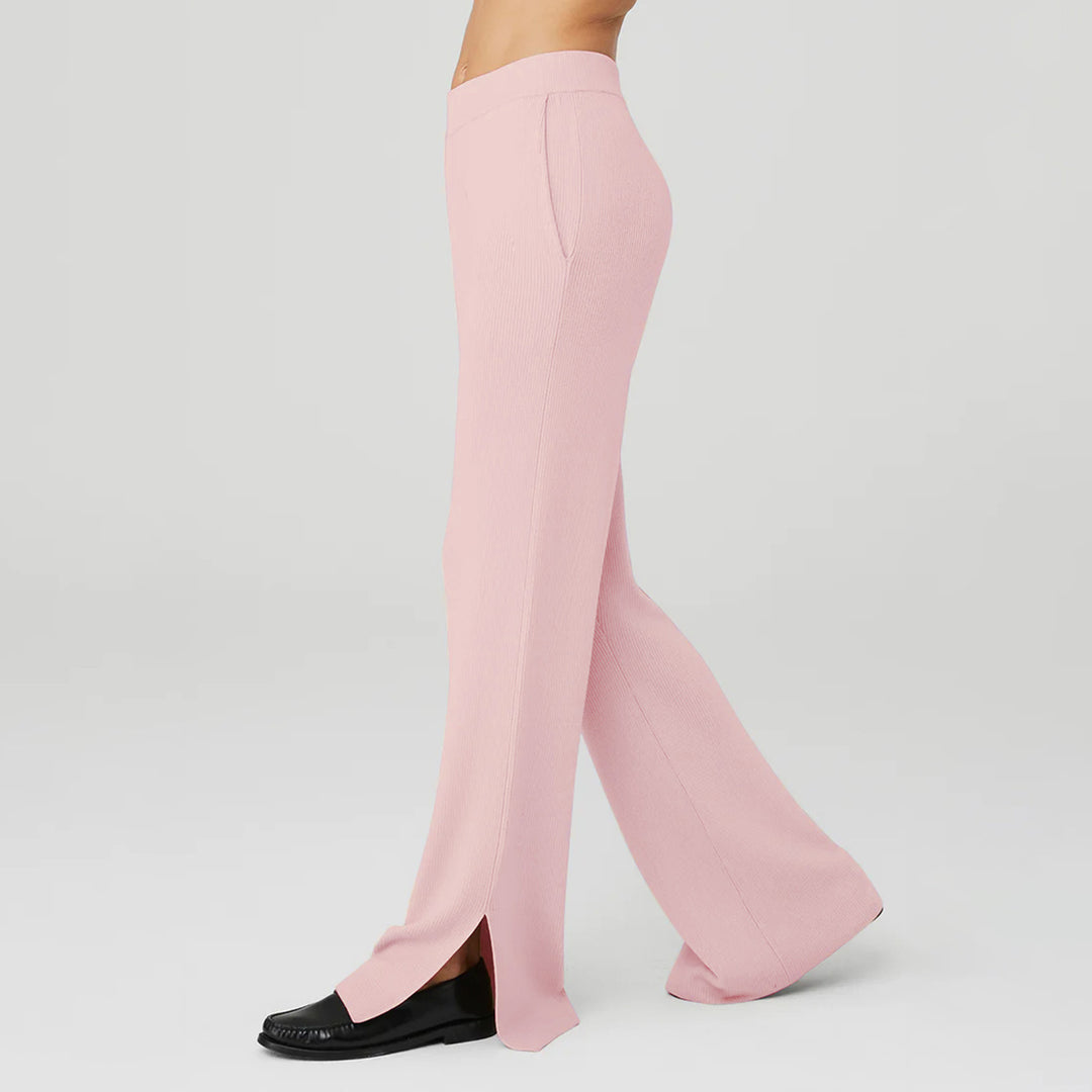 Damen nan weite Loungehose mit elastischem Bund, Eingrifftaschen und seitlichem Saumschlitz Echo Archiv