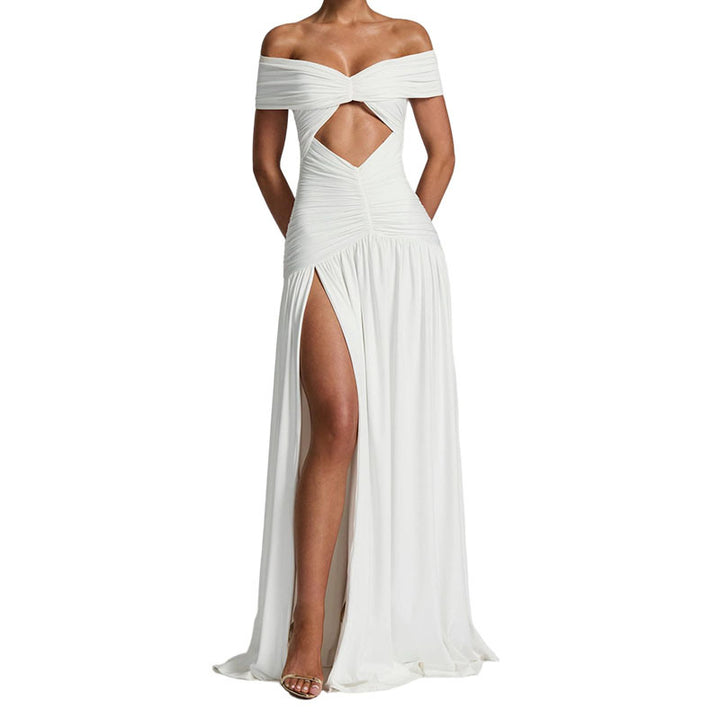 Damen Elegantes Off-Shoulder Maxikleid mit praktischem Cut-Out Echo Archiv