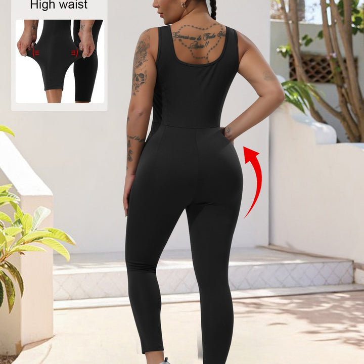 Damen Formender Sport-Einteiler mit hohem Taillenbund und Shaping-Effekt echoarchiv-