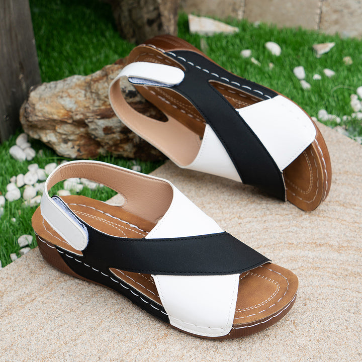 Damen  orthopädische Keilsandalen mit Memory-Foam und verstellbarem Fersenriemen Echo Archiv