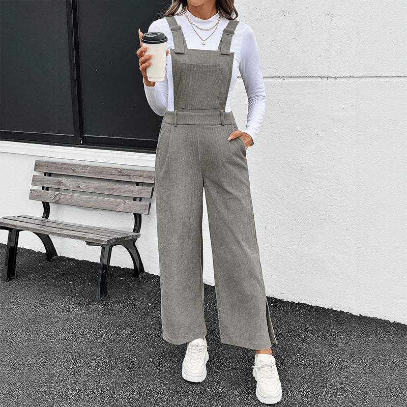 Damen Lässiger Baumwoll-Jumpsuit mit breiten Beinen Echo Archiv