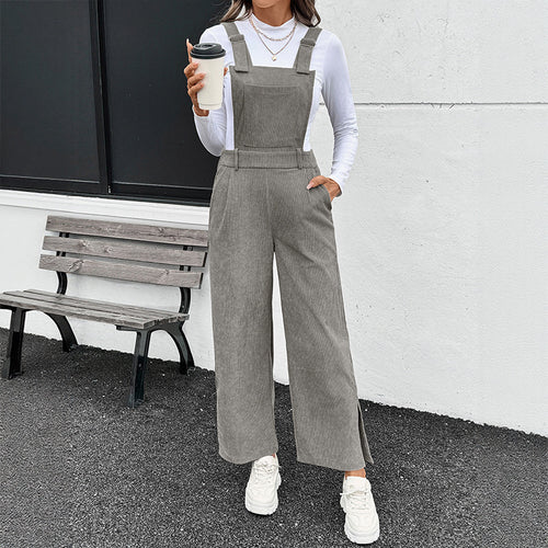 Damen Lässiger Baumwoll-Jumpsuit mit breiten Beinen Echo Archiv