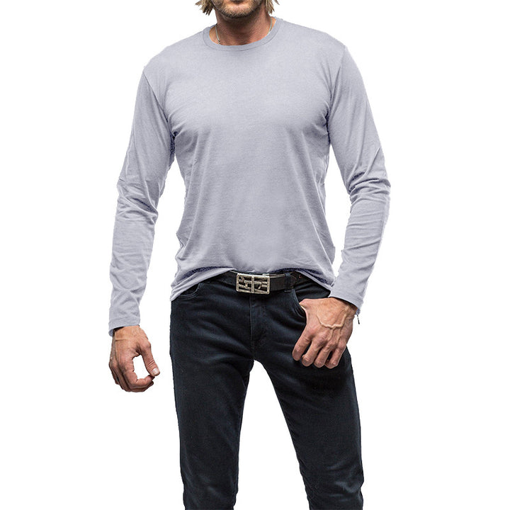 Herren Langarm T-Shirt aus hochwertigem Baumwollmix mit komfortablem Schnitt Echoarchiv