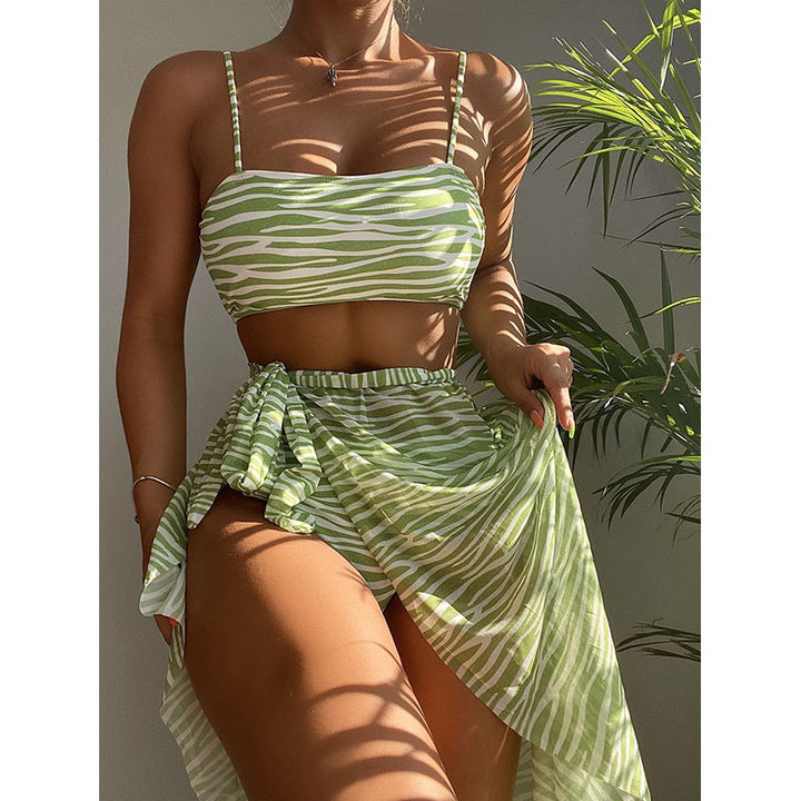 Damen Zweiteiliges Set mit Crop-Top und Wickelrock Echo Archiv