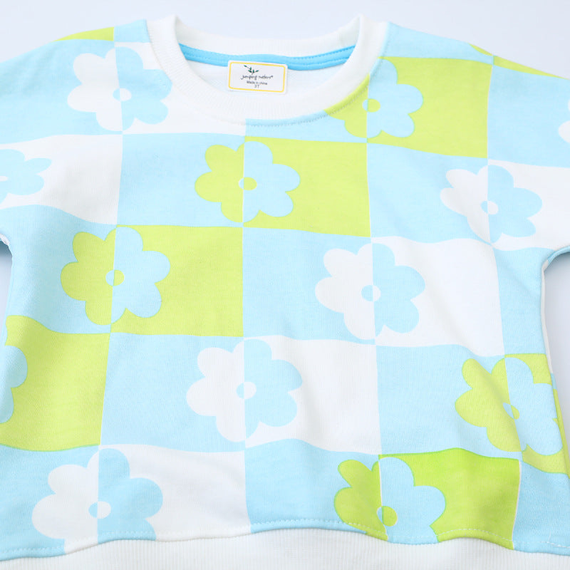 Mädchen Sweatshirt mit buntem Blumenmuster Echo Archiv