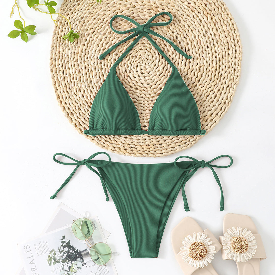 Damen Triangel-Bikini mit verstellbaren Schleifen Echo Archiv