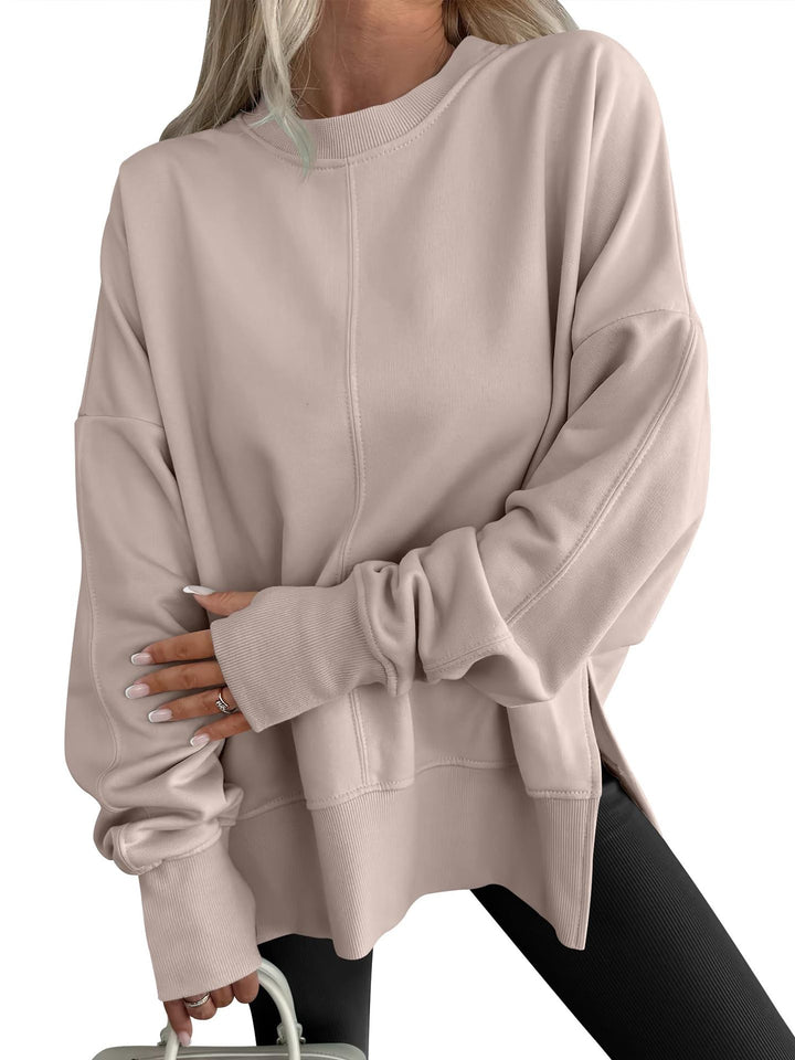 Damen Oversize-Sweatshirt mit Mittelnähte, Rundhals und überschnittener Schulter Echo Archiv