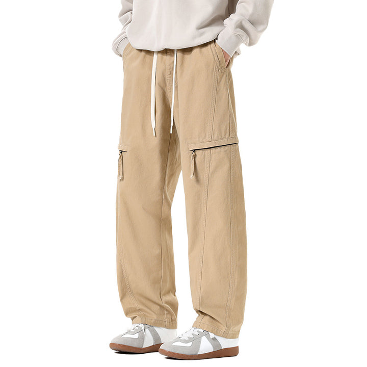 Herren Weite Cargo-Jogginghose im Baggy‑Schnitt mit Kordelbund & Mehrfachtaschen Echoarchiv