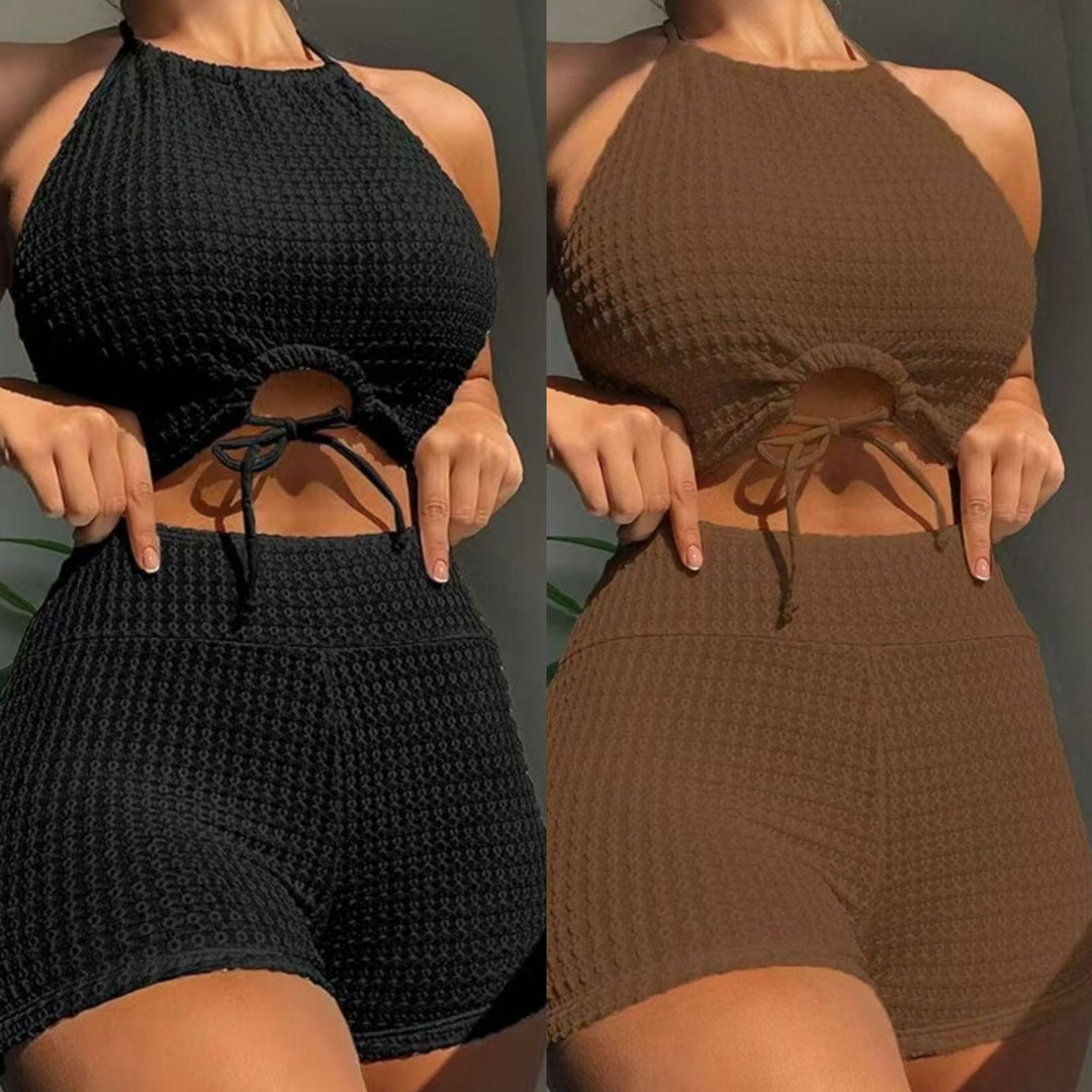 Damen Sportliches Oberteil mit High-Waist Shorts Echo Archiv