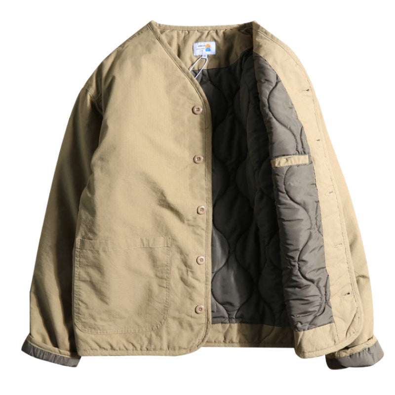 Herren gesteppte Freizeitjacke mit praktischem Kragen und innovativen Innenfutter Echoarchiv