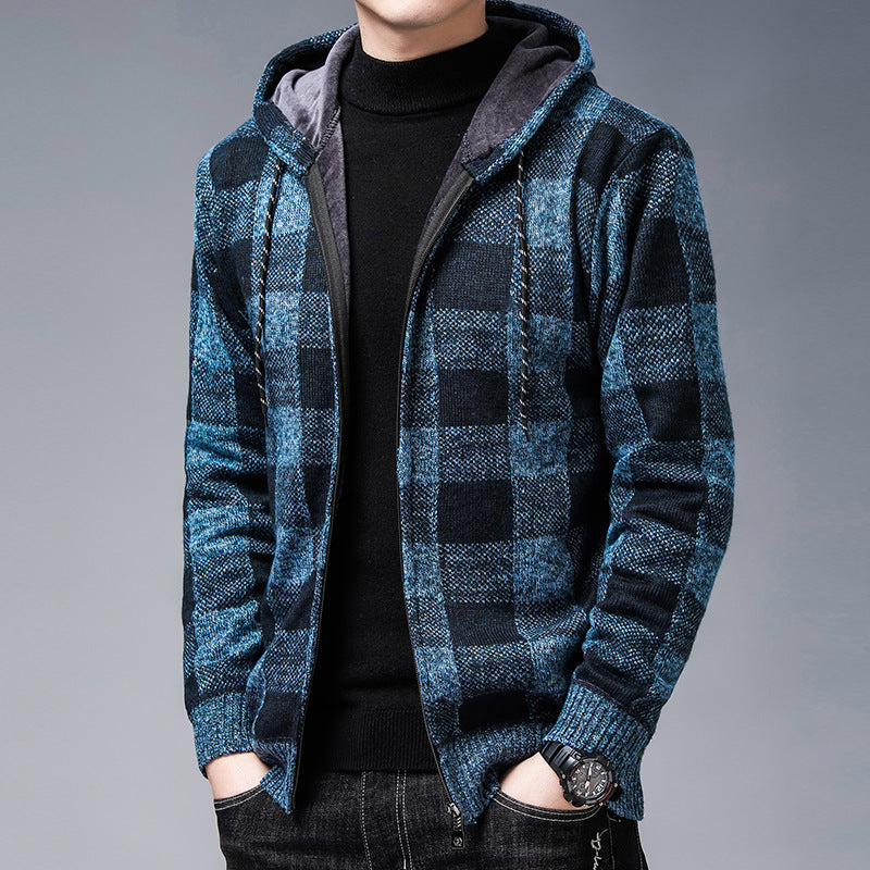 Herren Hooded Strickjacke Echoarchiv