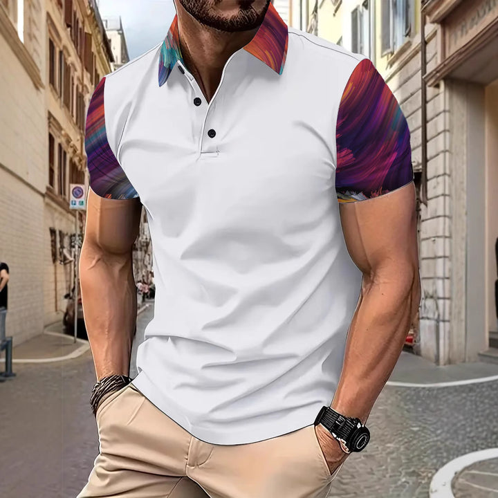 Herren Poloshirt mit einzigartigem Grafikdesign Echoarchiv