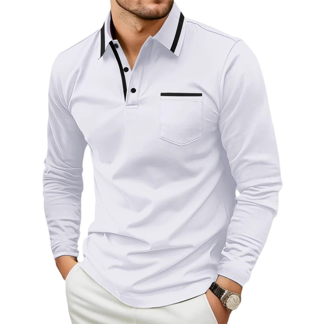 Herren Poloshirt mit modernem Kragen und Brusttasche Echoarchiv