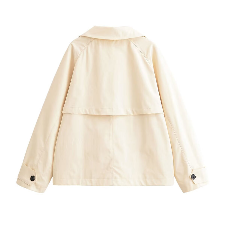 Damen Kurzjacke im Trenchstil mit asymmetrischem Revers Echo Archiv