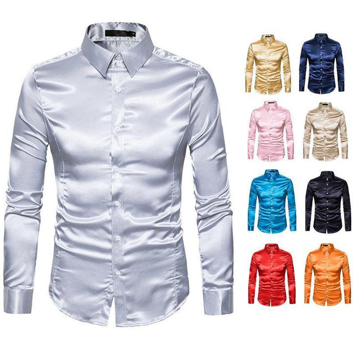 Herren elegantes Businesshemd aus hochwertigem Satin mit perfekter Passform Echoarchiv