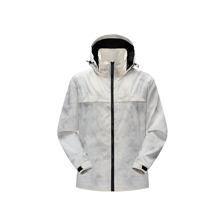 Herren Leichte wasserfeste Outdoorjacke mit verstellbarer Kapuze, getapten Nähten und Frontreißverschluss Echo Archiv