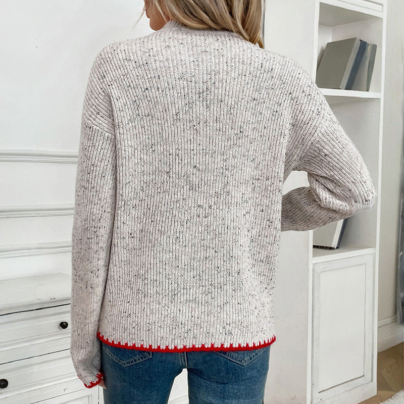Damen Kuscheliger Pullover mit Herzmotiv Echo Archiv