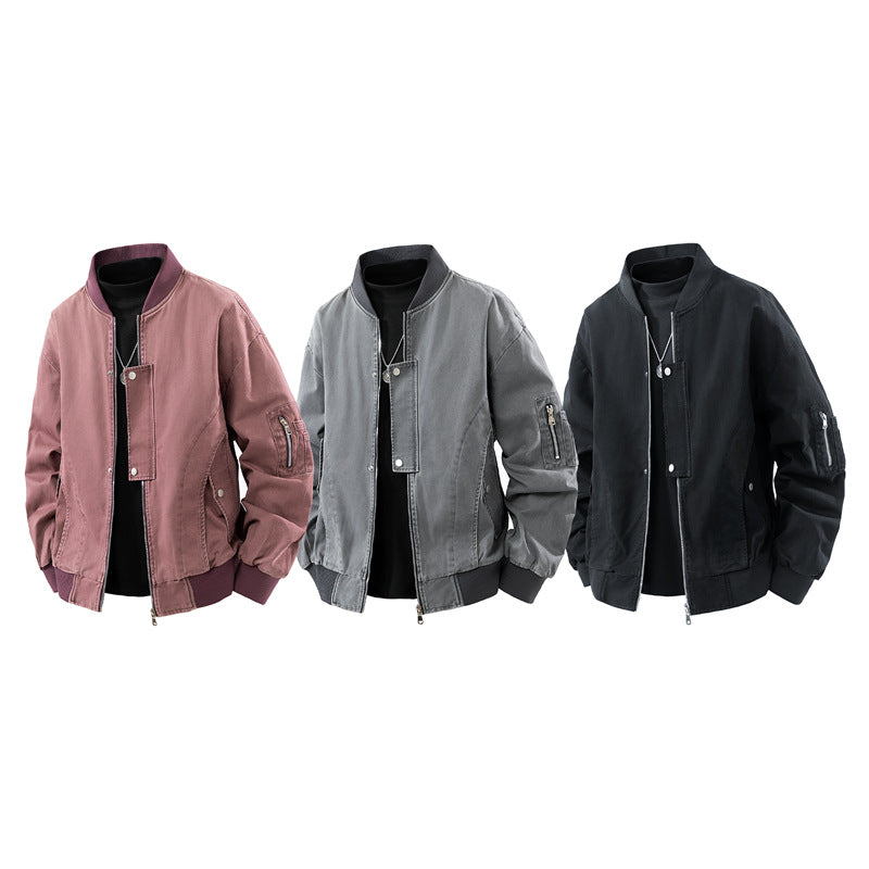 Herren Boxy-Bomberjacke im Utility-Look mit Ärmel-Reißverschluss & Rippbündchen Echoarchiv