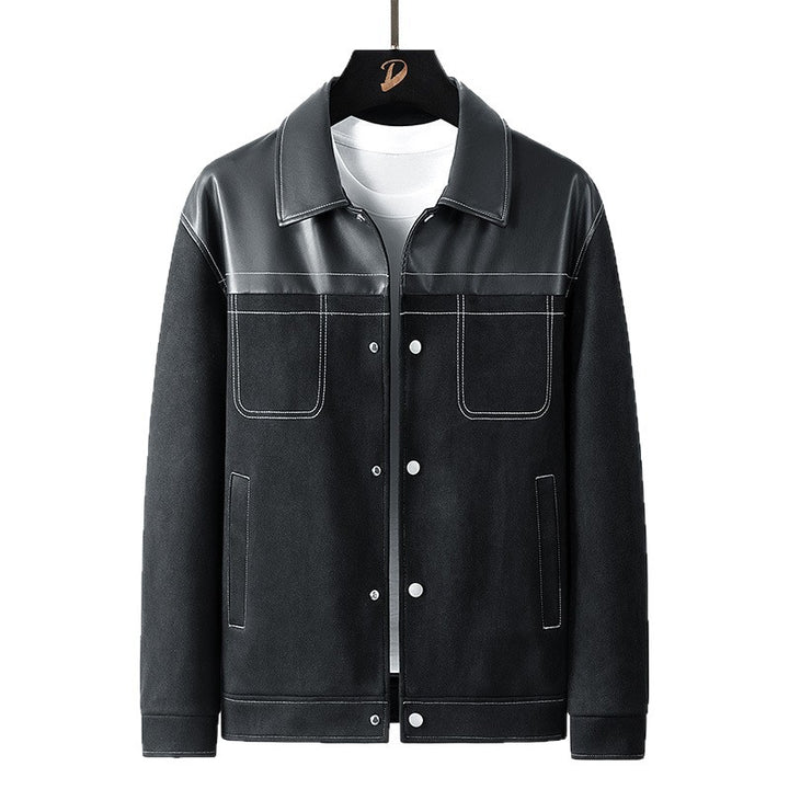 Herren Modische Velourslederjacke Echo Archiv