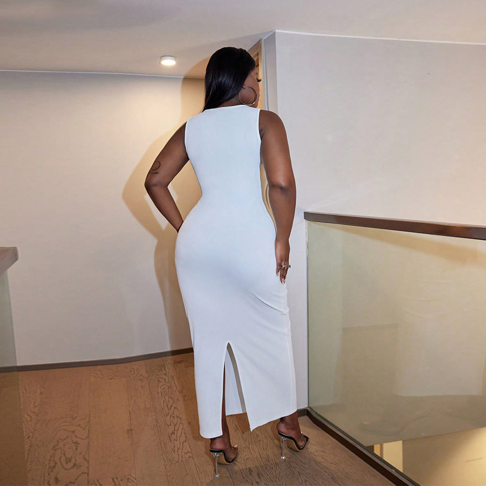 Damen Langarm Kleid mit figurbetontem Schnitt und hochwertiger Rippstruktur Echo Archiv