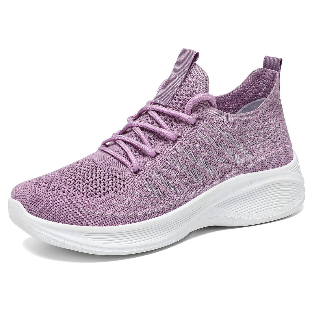 Damen nan ergonomischer Strick-Comfort-Sneaker mit gezielter Belüftung, elastischem Schlupfschaft und stoßabsorbierender Keilsohle Echo Archiv