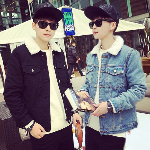 Herren Denimjacke mit Teddy-Futter Echoarchiv