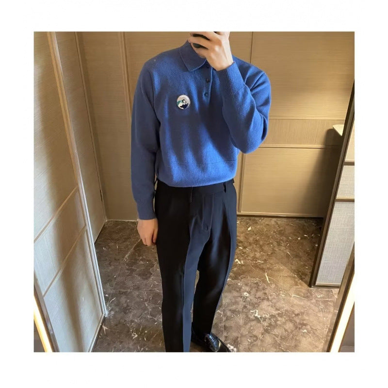 Herren lässiger Polo-Pullover aus hochwertigem Material Echoarchiv