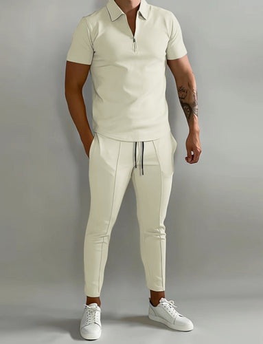 Herren Polo-Shirt mit modernem Reißverschluss und eleganter Passform Echoarchiv