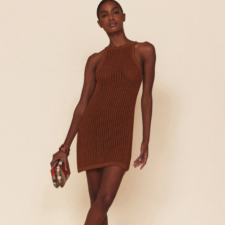 Damen lässiges Häkelkleid im minimalistischen Stil Echo Archiv