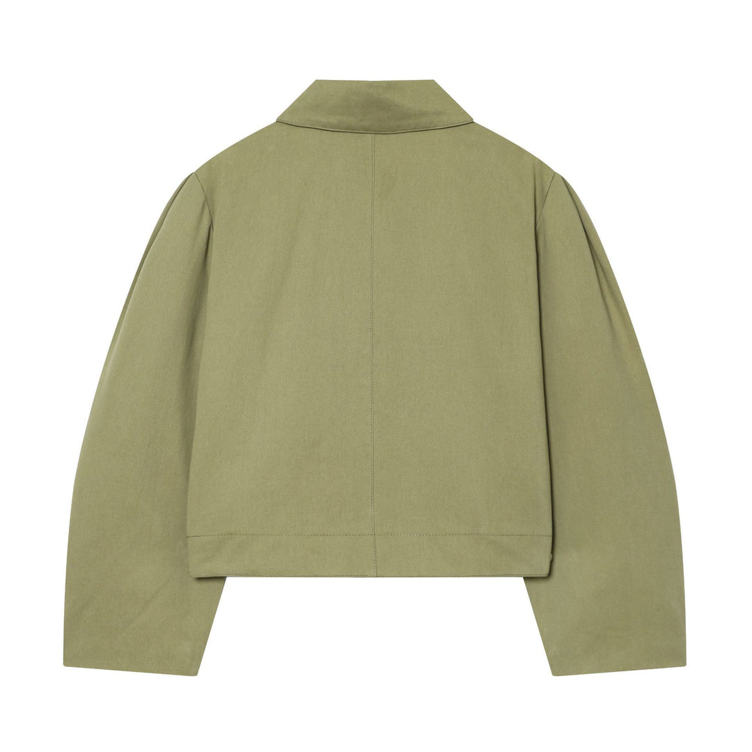 Damen Gekürzte Boxy-Utility-Jacke mit Kellerfalten und Pattentaschen Echo Archiv