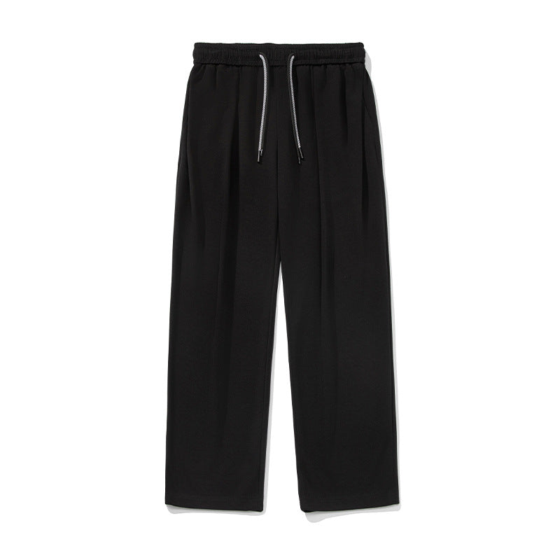 Unisex Weite Palazzo-Freizeithose mit elastischem Bund, Tunnelzug und vorderen Bügelfalten Echo Archiv