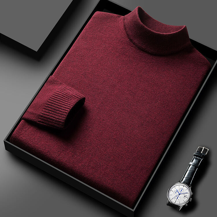 Herren eleganter Pullover mit hochgeschlossenem Kragen Echoarchiv