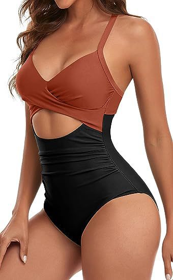 Damen Cut-Out Badeanzug mit Kreuzgurt Echo Archiv