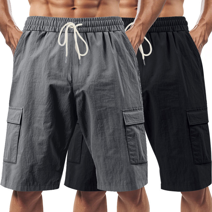 Herren Cargo-Shorts mit vielseitigen Taschen und elastischem Bund Echoarchiv