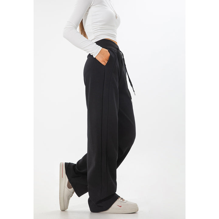 Damen Weite High‑Waist Sweatpalazzo‑Hose mit hohem Elastikbund und Tunnelzug Echo Archiv
