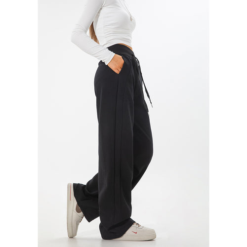 Damen Weite High‑Waist Sweatpalazzo‑Hose mit hohem Elastikbund und Tunnelzug Echo Archiv