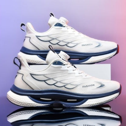 Unisex atmungsaktive Laufsneaker mit doppelter Luftkammer-Zwischensohle und verstärkter Fersenstabilität – Tavélo